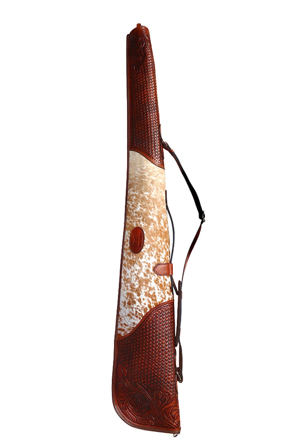 Big Bend Edition – Shotgun Case:  Hand-Tooled Leather with Cowhide